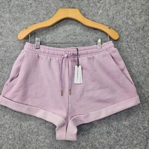 Sweat Shorts Womens L Purple Pull On WEWOREWHAT Lilac Lounge Lavender Comfy‎ NEW
